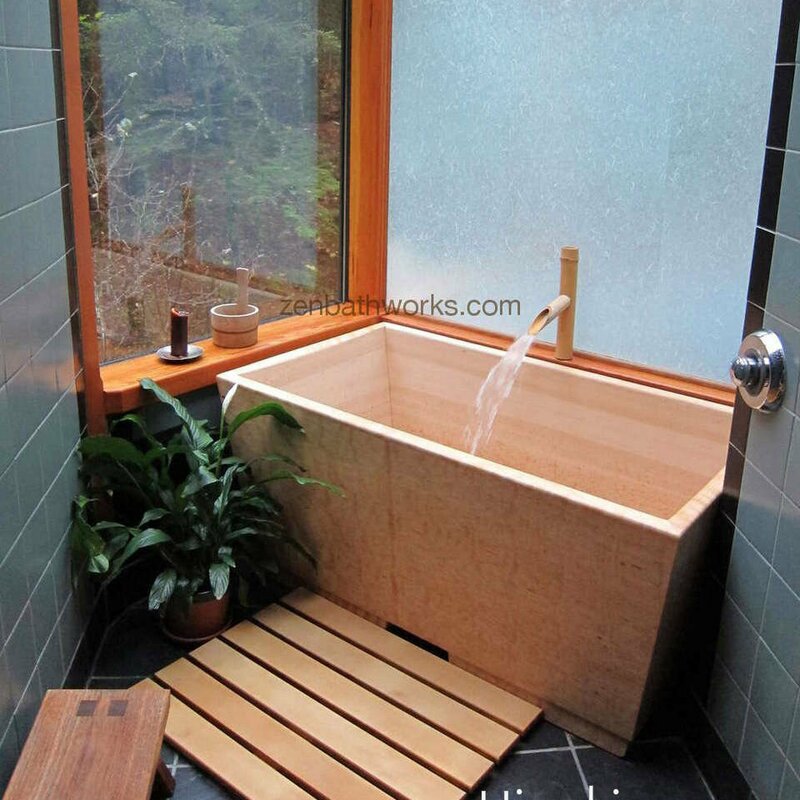 Zen Bathworks Hinoki Kyoto Ofuro Japanese Alcove Soaking Bathtub Perigold